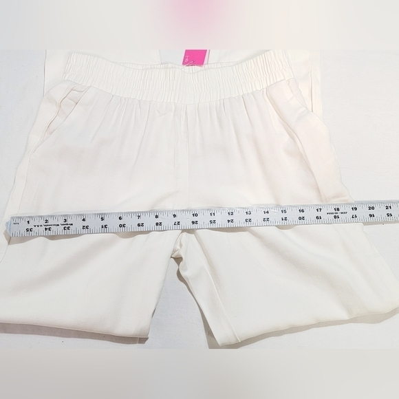 Lilly Pulitzer Women's XS Alaura Pant Coconut Mid Rise Twill Pull-on Pockets - Picture 7 of 11